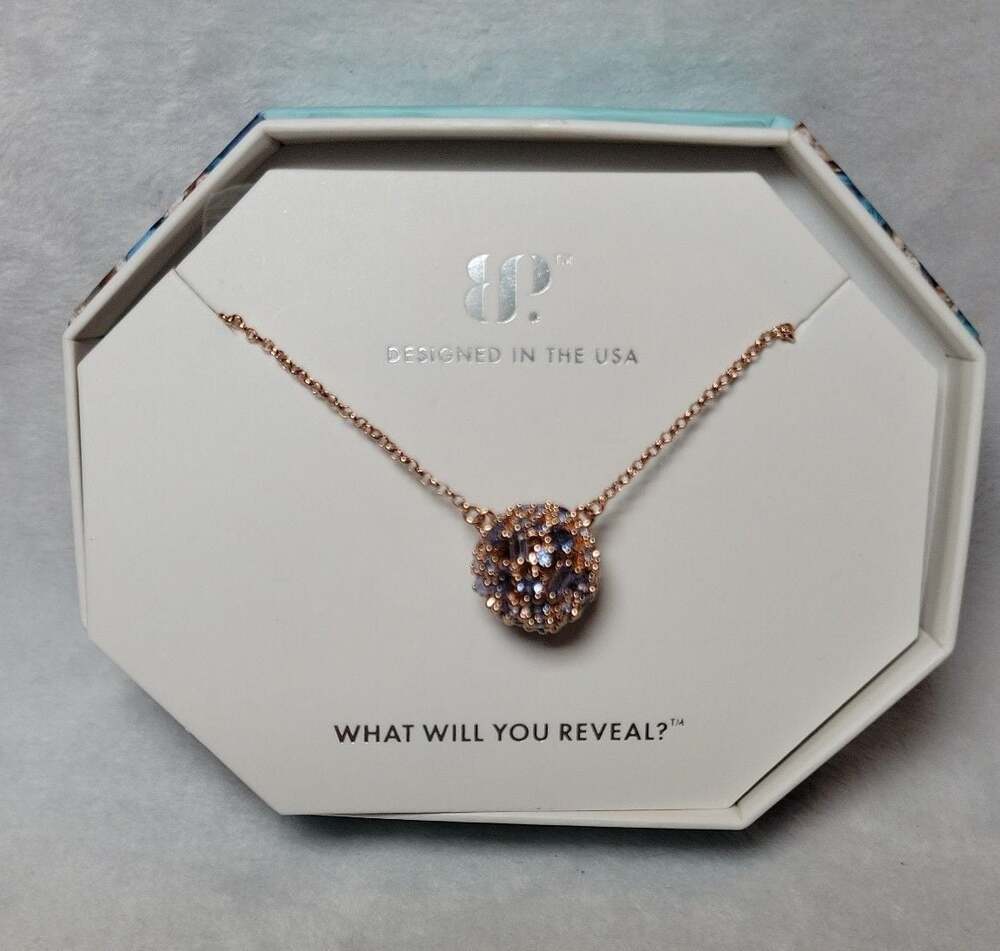 BP March 'Happiness in You' Aquamarine CZ Rose Gold  Pave Ball